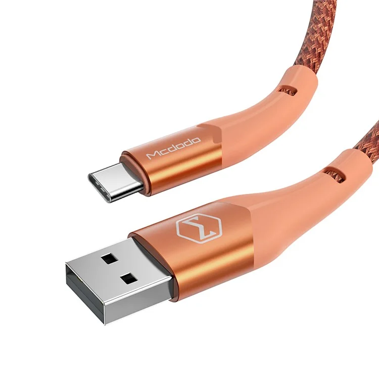 Mcdodo MDD CA-7960 1m Typ-c-kabel Fast Lades Telefonladedatenkabel Für Xiaomi Samsung Huawei - Orange