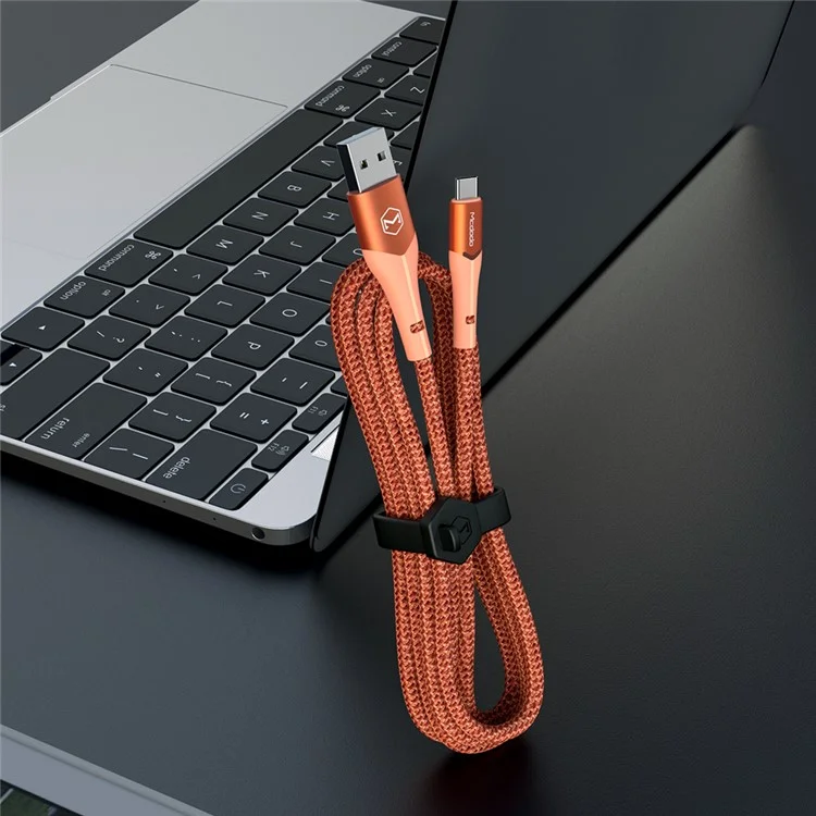 MCDODO MDD CA-7960 para iPhone Serie 15 Cable Tipo C de 1m Carga rápida Cargador de teléfono Cable de datos para Xiaomi Samsung Huawei - Naranja