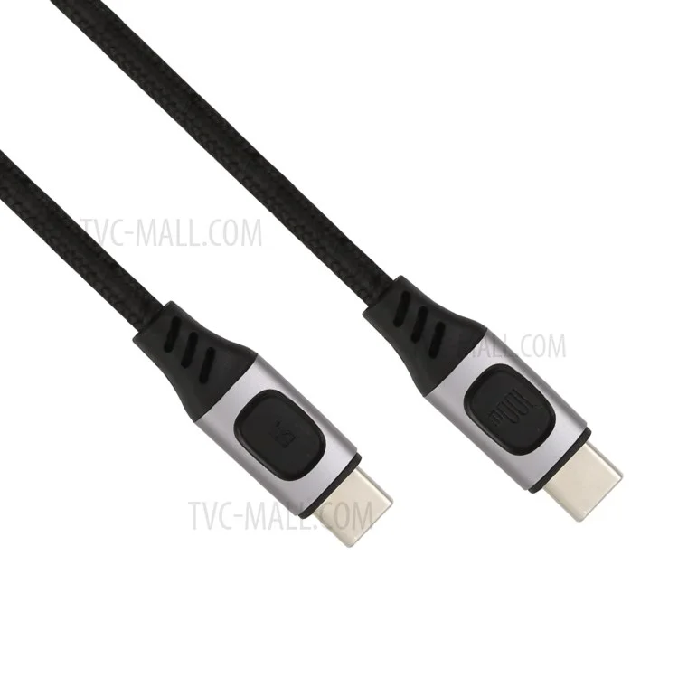 For iPhone 15 Series 100W 5A Type-C Male to Type-C Male PD Fast Charging Cable 1.5m Braided Data Charge Cord for Huawei