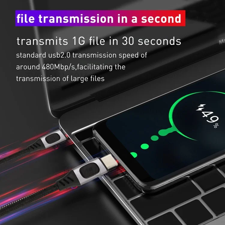 For iPhone 15 Series 100W 5A Type-C Male to Type-C Male PD Fast Charging Cable 1.5m Braided Data Charge Cord for Huawei