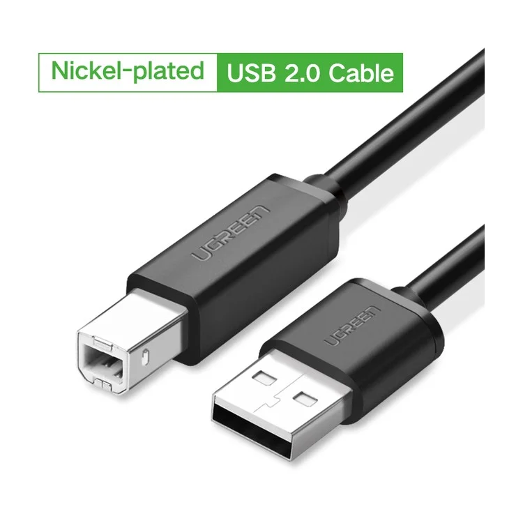 UGREEN 2m USB 2.0 Câble Imprimé USB Type A à B Cordon de Câble de Données de L'imprimante Mâle Pour Mâle Pour Imprimante D'étiquette