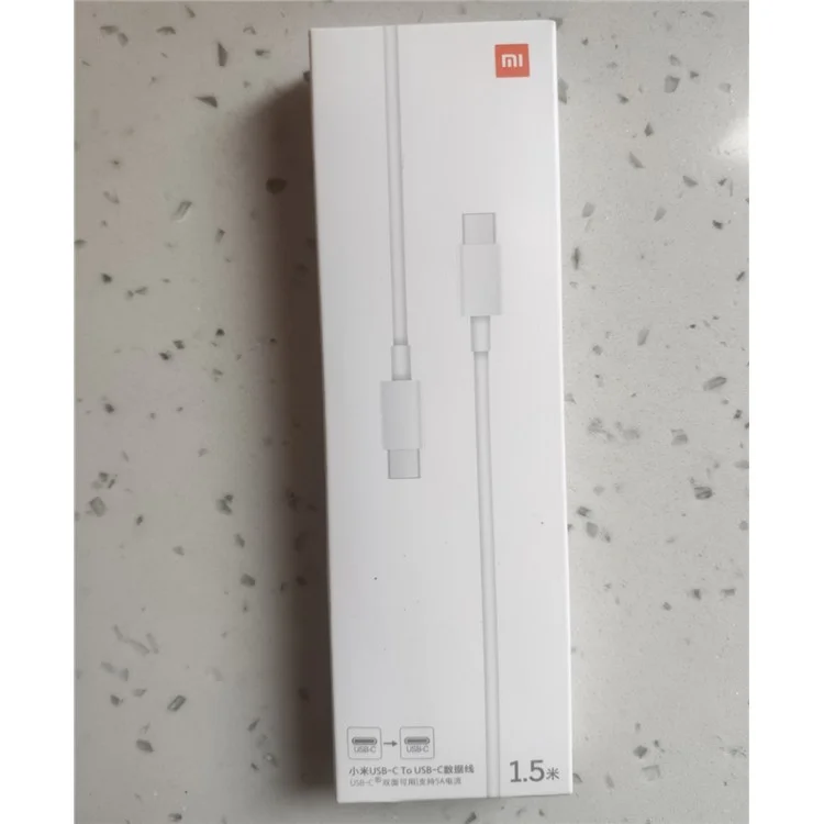 Xiaomi Sjx12zm 1,5m USB-C Para USB-C Cabo 5A 100W Max Tipo c Fast Charging High Speed ​​data Cord