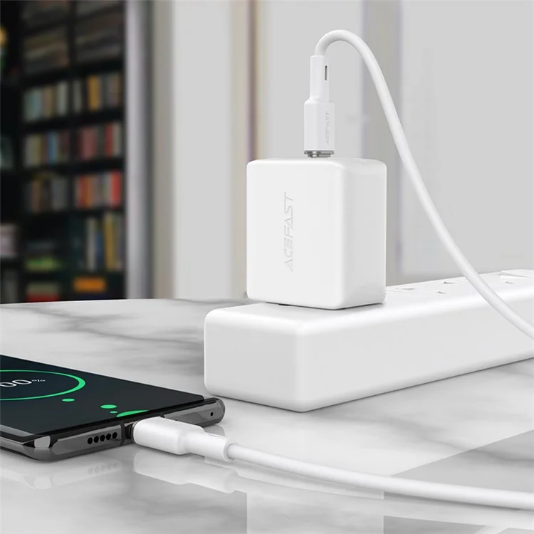 Acefast C2-03 USB-C Para USB-C Liga de Zinco de Zinco Silicone Charging Data Cable 1.2m - Preto