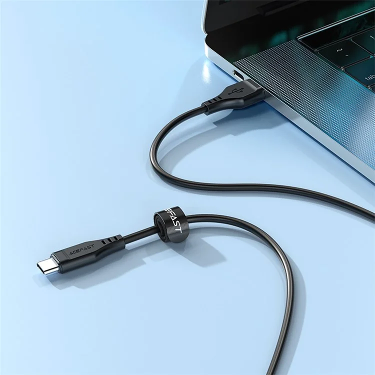ACEFAST C3-04 for iPhone 15 Series USB-A to USB-C Data Cable 3A Max TPE Charging Cord 1.2m - Black
