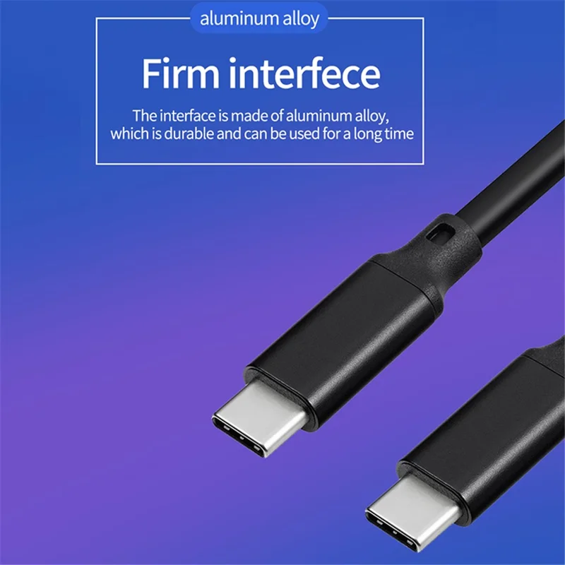 PQ099 3m Type-C Male to Male Data Cable Gen2 4K Projection Screen PD100W 5A Fast Charging Cable