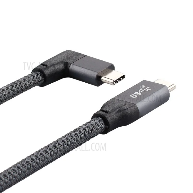 1m USB-C Male to USB-C Male Elbow 4K Video Transmission Cable Laptop PD Fast Charging Cord with E-mark