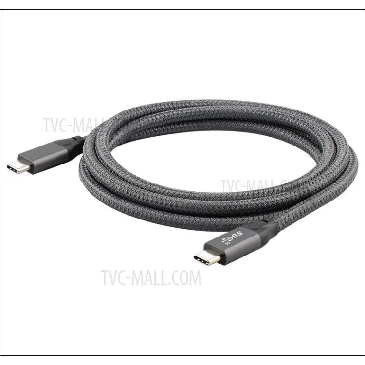 Cable Tipo C Macho a Macho de 1,5 m 20 Gbps Transmisión 4K Carga Rápida PD100W 5A/20V para Macbook Pro