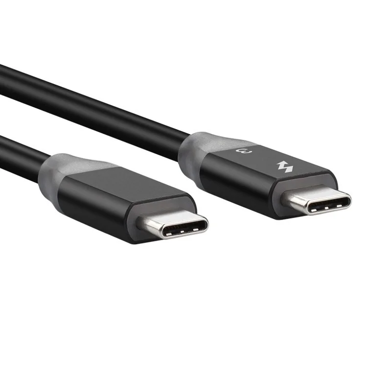 0,9 m USB-C à USB-C PD 100W Câble de Charge Rapide USB3.1 Cordon Thunderbolt 3 40 Gbps Pour MacBook Pro / Ipad Pro