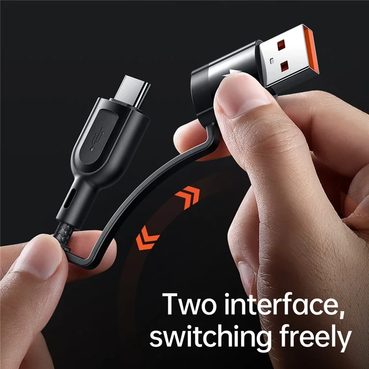 MCDODO CA-8800 Cabo de Dados de Carregamento Rápido USB/Tipo-C para Tipo-C/Lightning/Micro - Preto