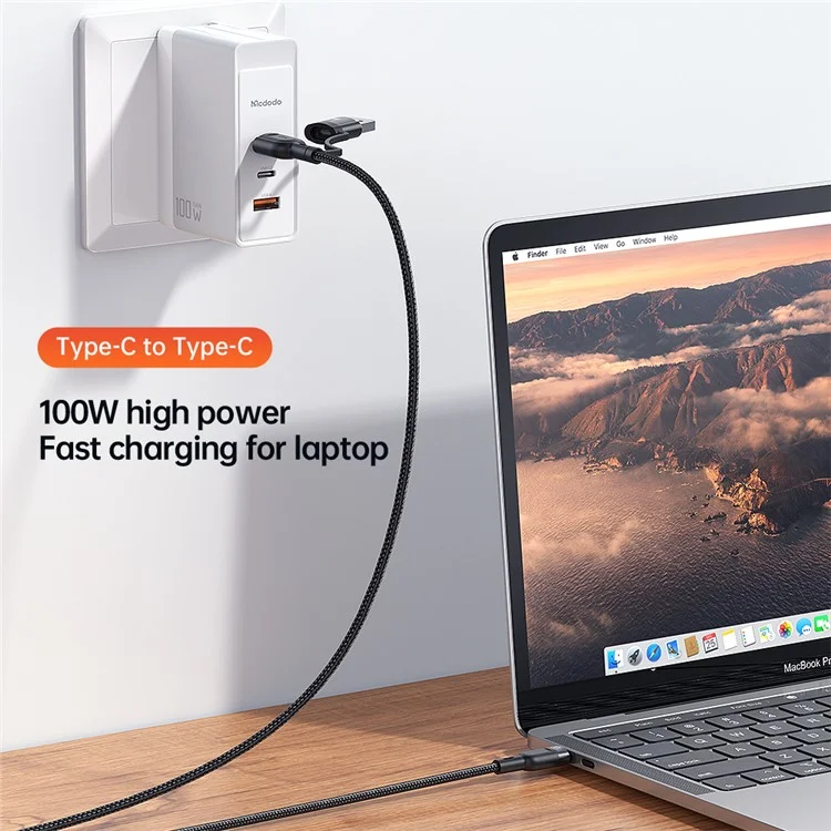 MCDODO CA-8800 Cabo de Dados de Carregamento Rápido USB/Tipo-C para Tipo-C/Lightning/Micro - Preto
