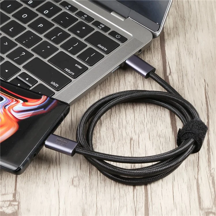 Cabo de Dados USB C 20 Gbps de Transmissão Fast Cord 100W PD Carga Rápida 4K Saída de Nylon Salto de Nylon, 0,5m