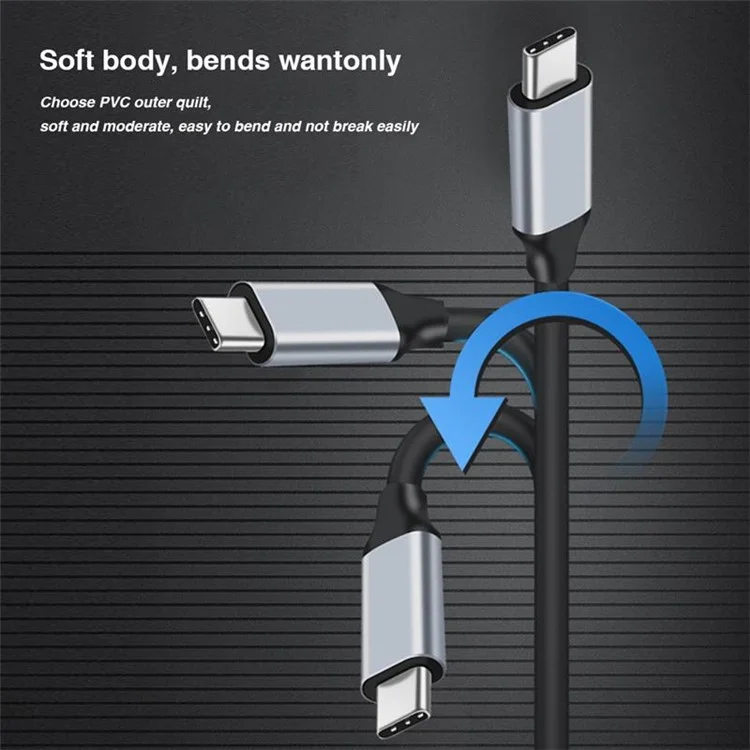 PD 60W Fast Charge Type C Männlich zu Weiblich Verlängerungskabel Laden 400Mbp/s Sync Kabel 4K Video Ausgang, 0,25m