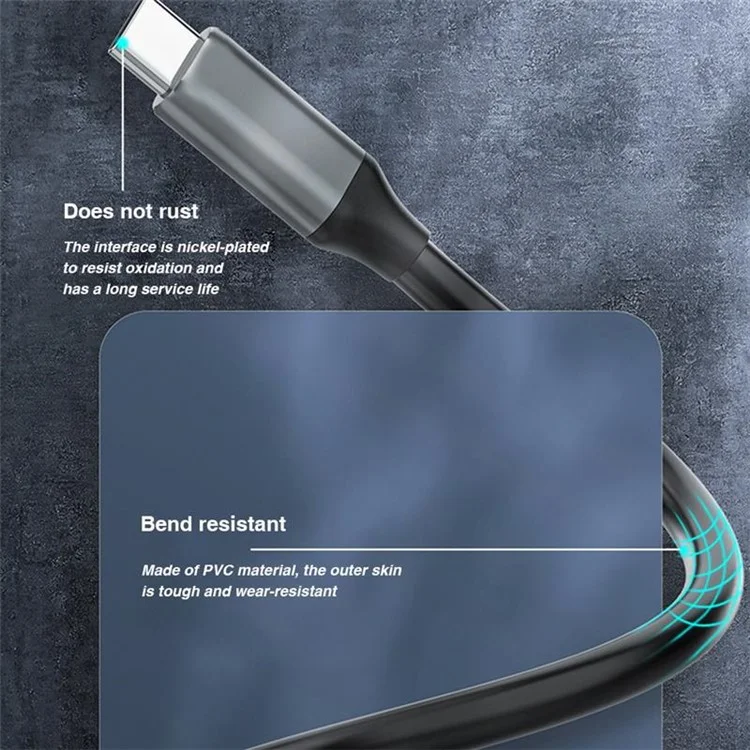 PD 60W Fast Charge Type C Männlich zu Weiblich Verlängerungskabel Laden 400Mbp/s Sync Kabel 4K Video Ausgang, 0,25m