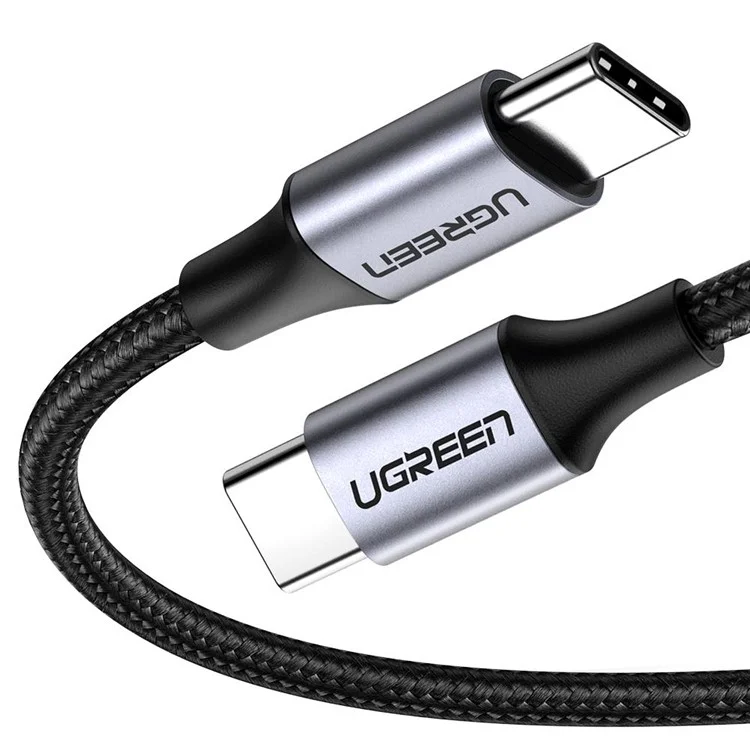 UGREEN 1,5m 60W PD Cordon de Charge Rapide Pour Huawei Matebook / Macbook / Ipad Pro USB C Pour Taper C Câble de Transfert de Données Tressé en Nylon