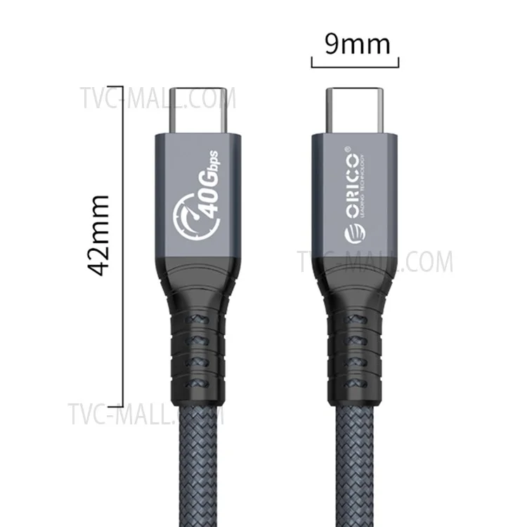 ORICO ORICO-TBZ4 0.3m Thunderbolt 4 Type C Cable 40Gbps Cable 100W Fast Charging and 8K 60Hz Video Transfer Cord