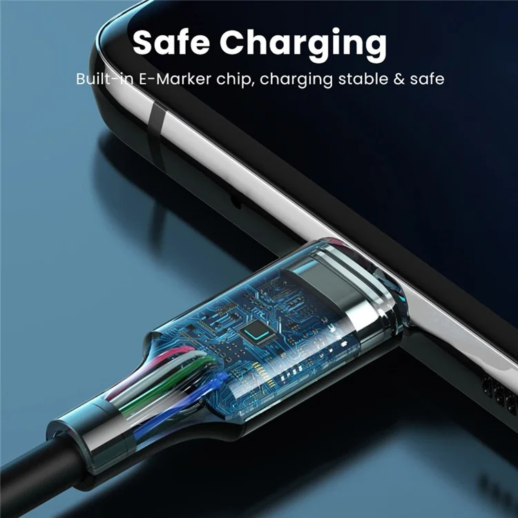 UGREEN 80372 для iPhone 15 Серии 2м 100Вт 5A Type-C to Type-C Кабель Быстрой Зарядки PD Кабель для Передачи Данных для MacBook / iPad Pro