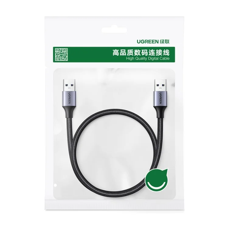 UGREEN For Hard Disk Driver TV USB Hub Camera USB 3.0 Male to Male Braided Data Cable, 2m