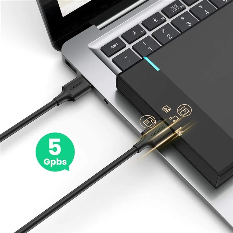 UGREEN 60524 0,5 m USB 3.0 Ein Mann zu Einem Männlichen Datenkabel Für Festplatte, Laptop, DVD -player, TV, USB 3.0 -hub, Monitor, Kamera, Einrichtenbox