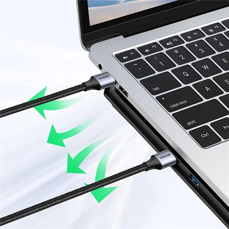 UGREEN 80789 USB 3.0 Male to Male Braided Cable 0.5m Fast Speed Data Transmission Cord for Laptop/Flash Drive/Computer