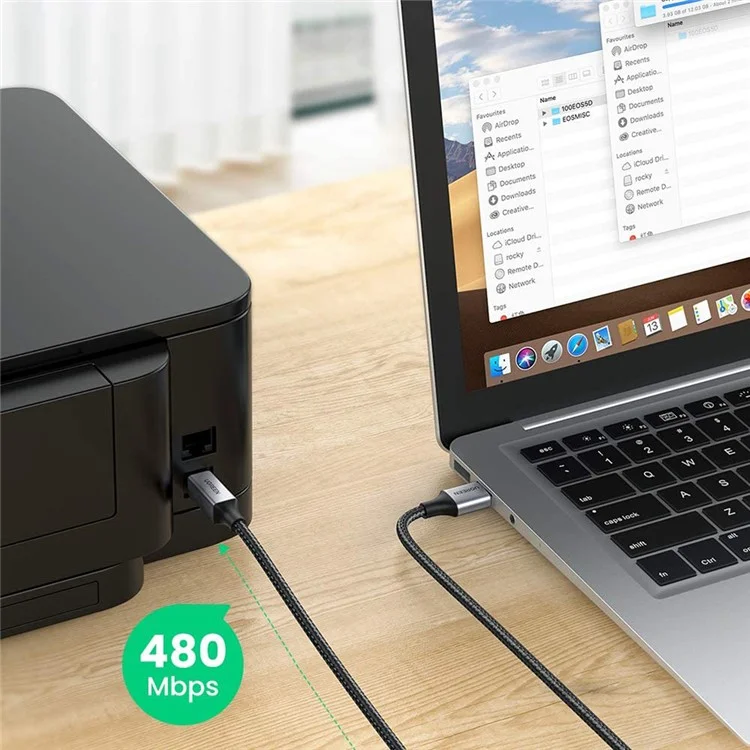 Cable USB UGREEN de 1 m y 480 Mbps de alta velocidad de tipo A a tipo B para impresoras HP, Epson, Canon, Brother y otros dispositivos USB B a conector macho
