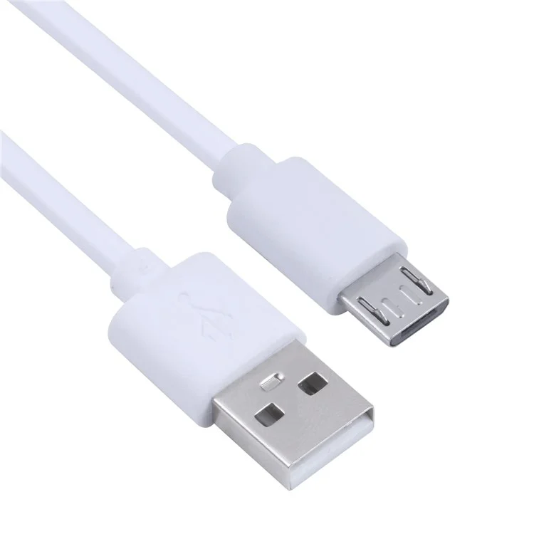 50 cm USB a Micro USB Copper Core Cable Cable TPE Para Tableta de Teléfonos Móviles Android - Blanco