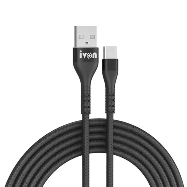 IVON CA92 for iPhone 15 Series 1.5m Data Cord 2.4A USB to Type-C Flexible Rubber Cable