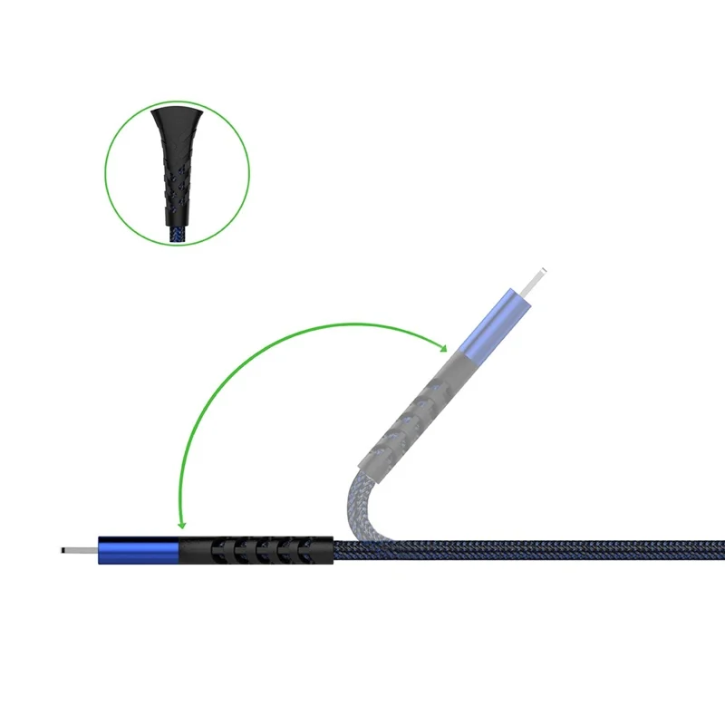 FONEMAX C89 MFi Certificated 2m USB to Lightning Data Cable 3A Fast Charging Nylon Braided Cord - Red