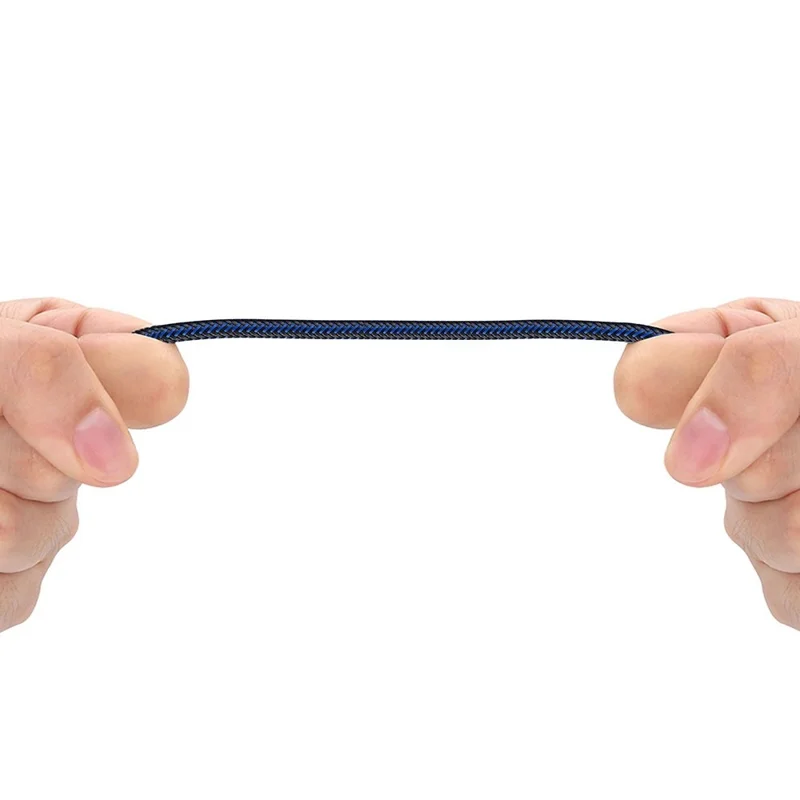 FONEMAX C89 MFi Certificated 2m USB to Lightning Data Cable 3A Fast Charging Nylon Braided Cord - Red