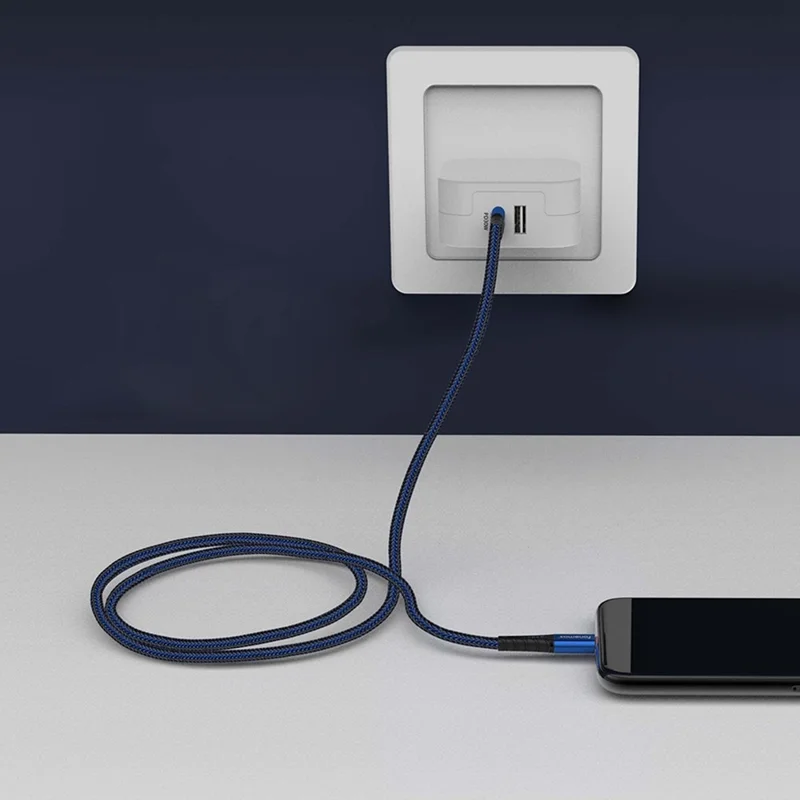 FONEMAX C94 0.2m Type-C to Lightning PD 30W Fast Charging Cable Nylon Braided Data Cord (MFi Certificated) - Red