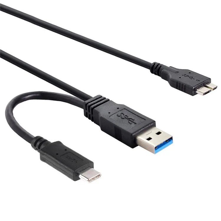 Cable USB USB UC-165 USB 3.1 Tipo-c+usb3.0 Tipo-a Host a Micro USB 3.0 Cable de Datos de Destino Para el Disco