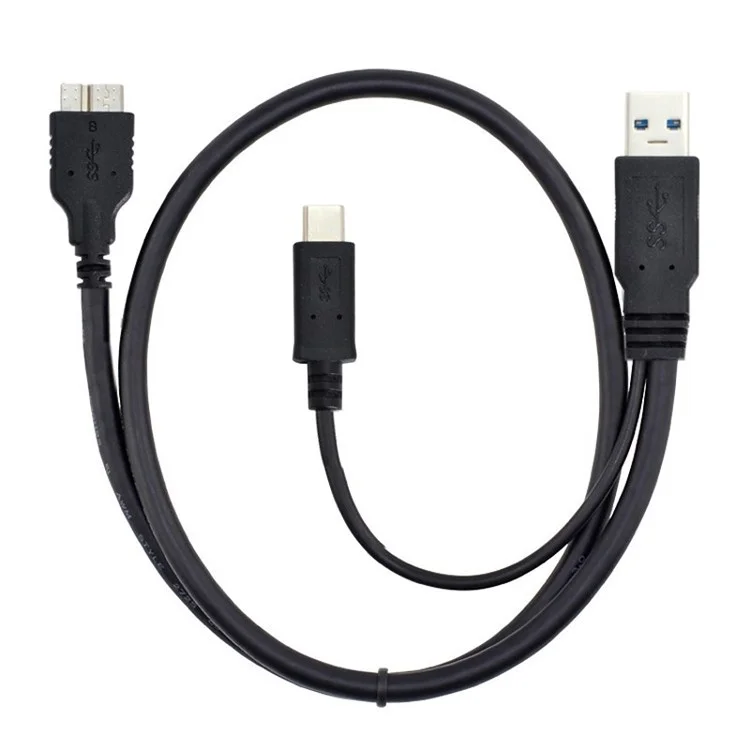 Cable USB USB UC-165 USB 3.1 Tipo-c+usb3.0 Tipo-a Host a Micro USB 3.0 Cable de Datos de Destino Para el Disco