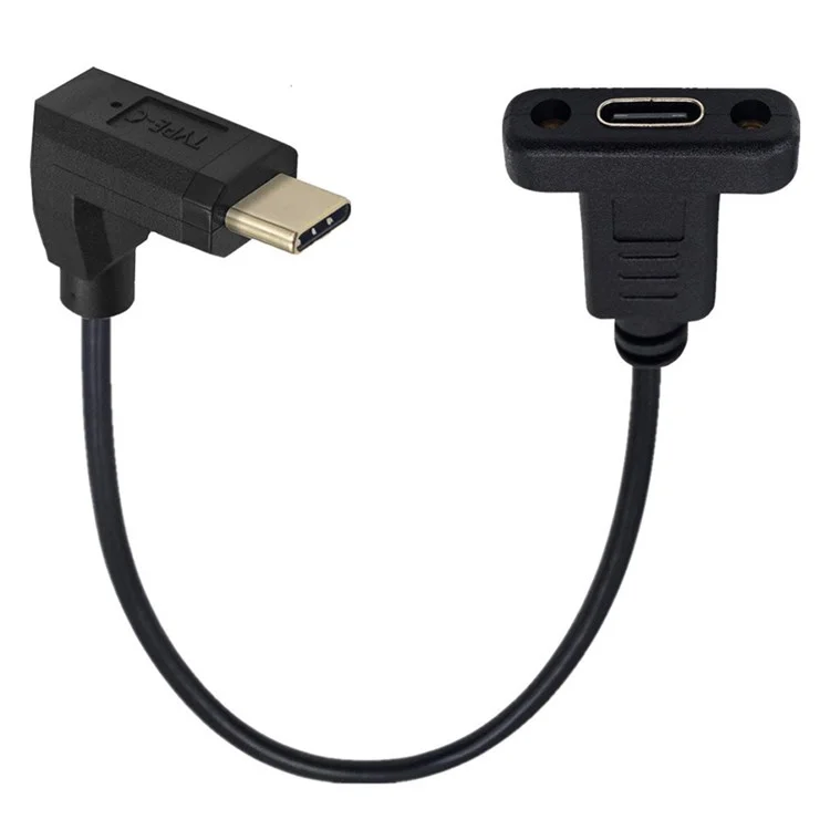 UC-049-UP USB3.1 Type-C Adapter-Kabel 0,3 m 90 Grad gewinkeltes USB-C Männlich zu Weiblich Verlängerungskabel 10Gbps Hochgeschwindigkeits-Konverter mit Unterstützung für skalierbare Stromaufladung