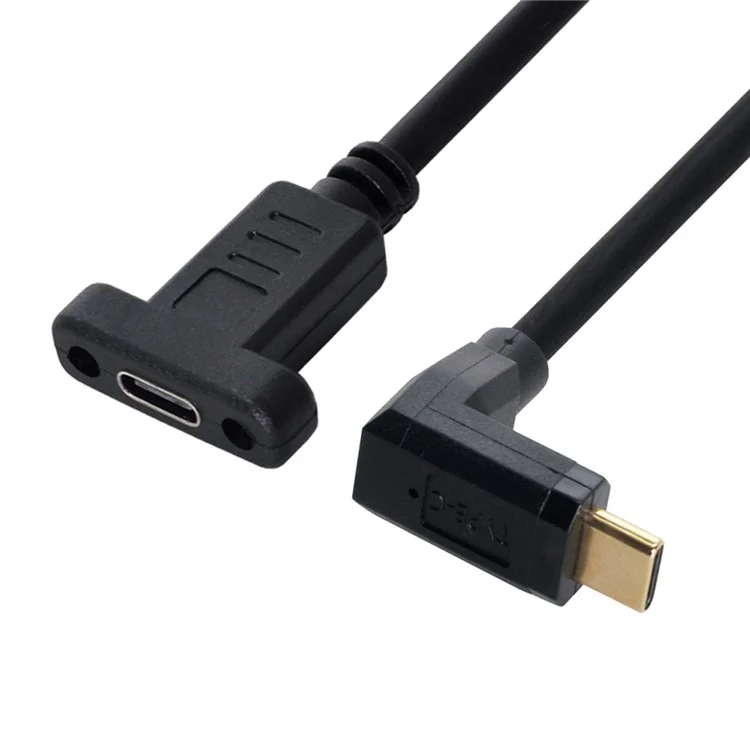 UC-049-UP USB3.1 Type-C Adapter Cable 0.3m 90 Degree Angled USB-C Male to Female Extension Data Cord 10Gbps High-Speed Converter Support Scalable Power Charging