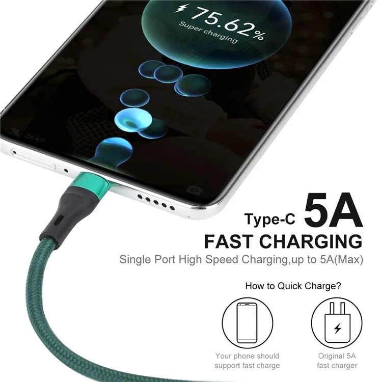 Enkay Enk-cb120 1.2m Datenkabel Für Mobiltelefon Tablet Lightning/micro/typ-c 5A Schnelles Ladekabel - Orange