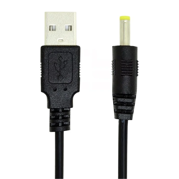 U2-067-4017MM 150cm 24AWG USB to DC Power Cord USB 2.0 Male Type-A to 5V DC 4.0x1.7mm DC Power Round Plug Cable