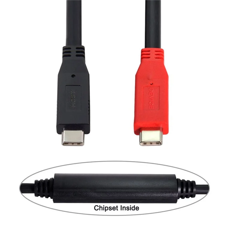 UC-044-BK 8m Type-C Cable USB-C Male to USB-C Male Cable Adapter 5Gbps Gen1 Chipset Repeater Data Cable Single-Way Transfer Converter for Industrial Camera, Laptop PC, Disk