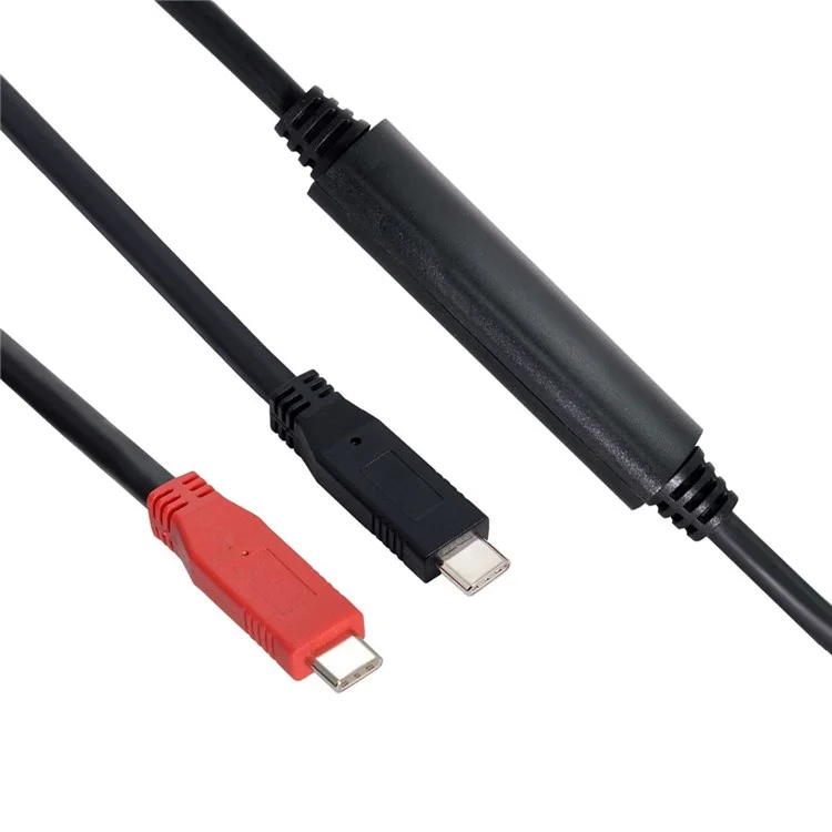 UC-044-BK 8m Tipo-c Cable USB-C Macho a USB-C Male Adaptador de Cable 5Gbps Gen1 Repetidor de Chipset Convertidor de Transferencia de Vía Única Para Cámara Industrial, pc Portátiles, Disco