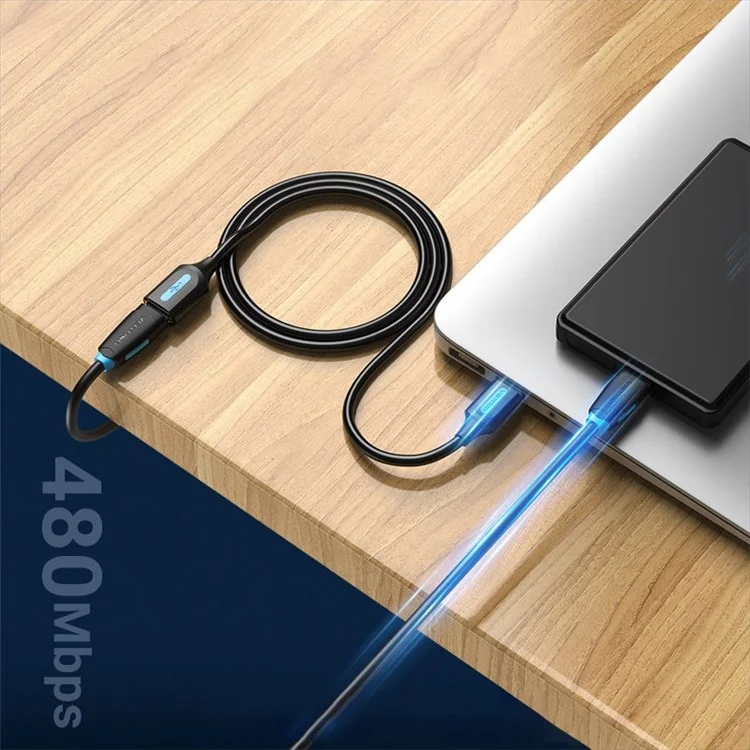 Vention CBIBF CBI Serie 1m USB 2.0 A Male A un Cable de Extensión PVC Femenino Para la Unidad Flash Usb, Computadora Portátil, Computadora
