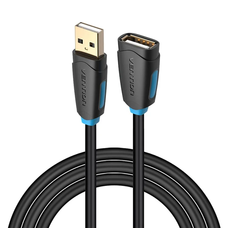 VENTION CBCBH 2m 480Mbps Data Cable for Xbox One PC Smart TV USB 2.0 Extension Cable, Black