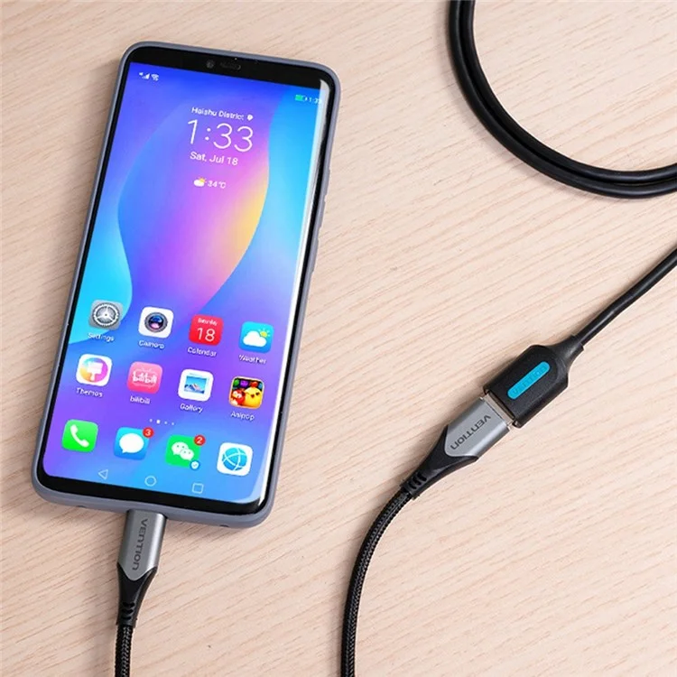 Venzione CBHBD 0,5m USB-A 3.0 Maschio a Femmina Cavo di Estensione Rotonda 5 Gbps Trasferimento Dati PVC Cord