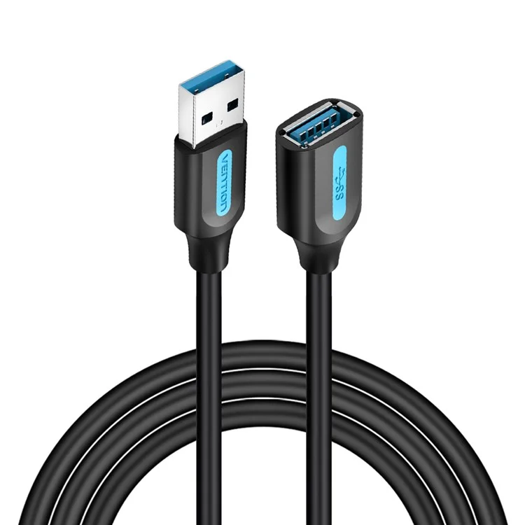 VENTION CBHBD 2m USB-A 3.0 Male to Female 5Gbps Data Transmission Extension Cable Round PVC Connection Cord