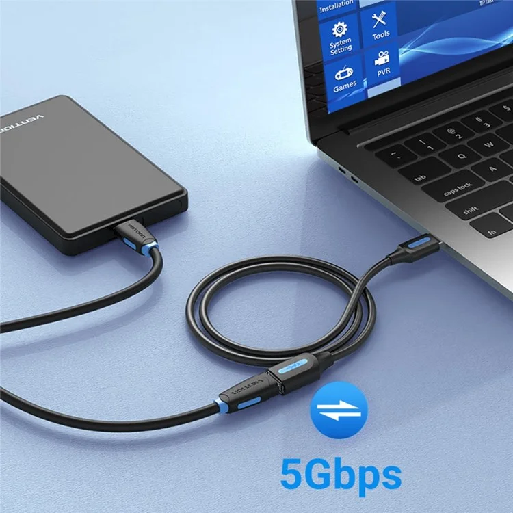 Vention CBHBD 3m USB-A 3.0 Cable de Extensión Masculina a Hembra 5 Gbps Transferencia de Datos de Alta Velocidad Cable de PVC