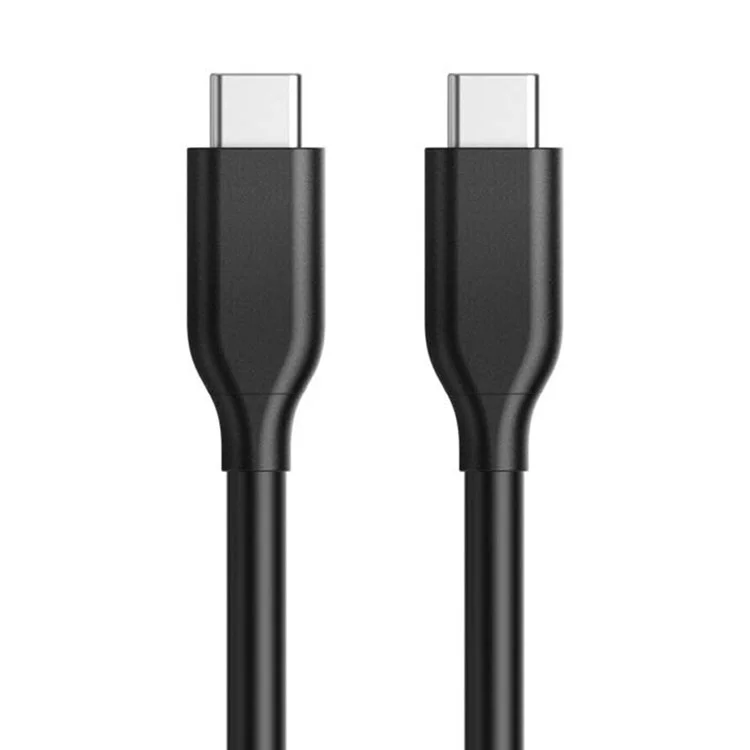 For iPhone 15 Series UC-072-BK-1.0M 65W Type-C Male to Type-C Male USB 2.0 Fast Charging Cable PVC Data Cord - Black