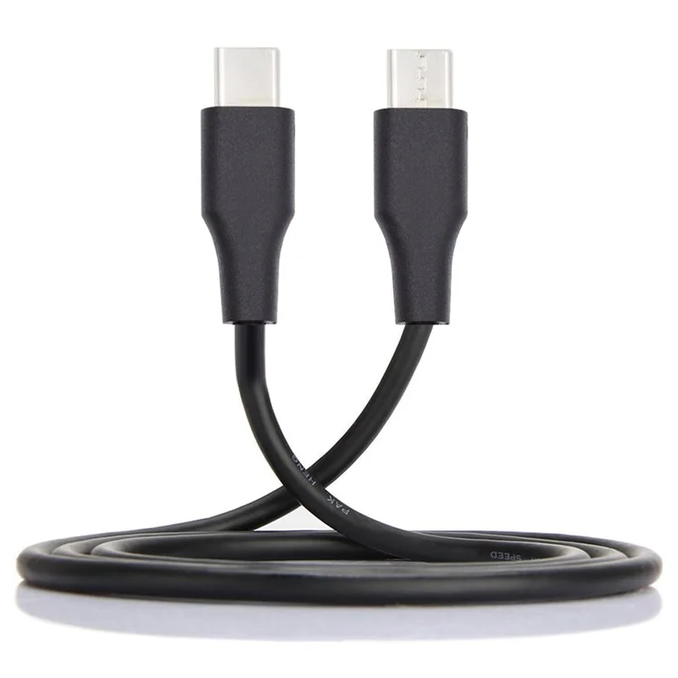 For iPhone 15 Series UC-072-BK-1.0M 65W Type-C Male to Type-C Male USB 2.0 Fast Charging Cable PVC Data Cord - Black