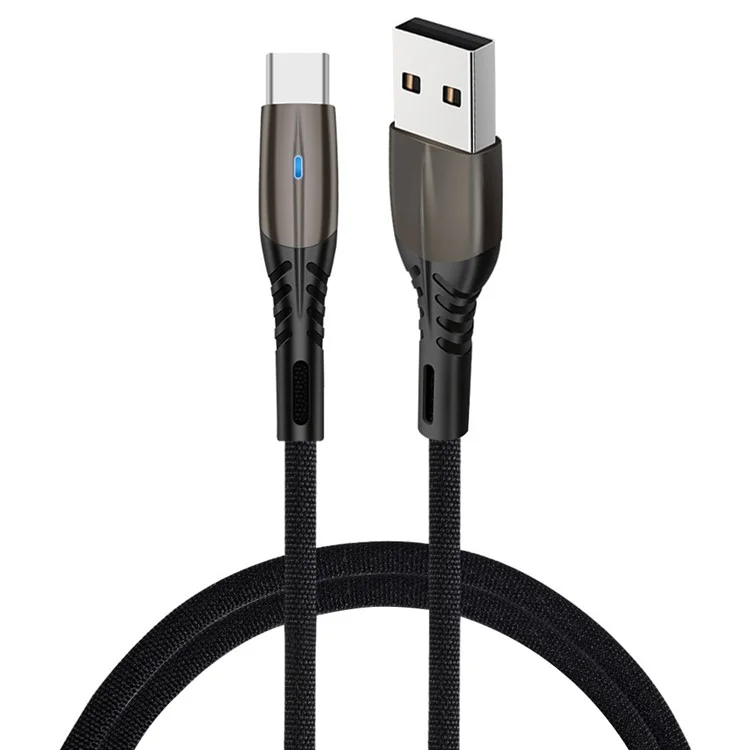 2m For Huawei USB C Devices 5A Fast Charging USB to Type-C Nylon Braided Charge Cable 480Mbps Data Transmission Wire