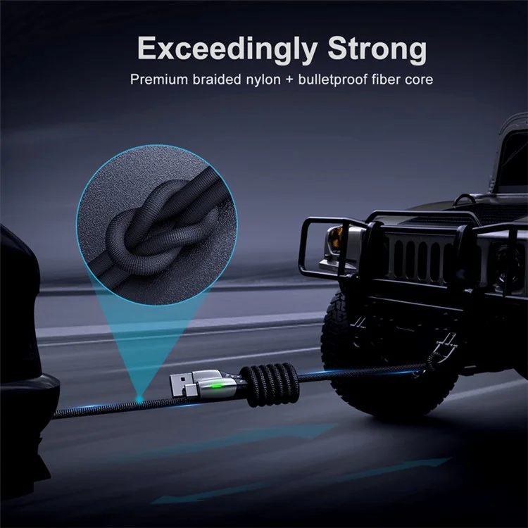 2m For Huawei USB C Devices 5A Fast Charging USB to Type-C Nylon Braided Charge Cable 480Mbps Data Transmission Wire
