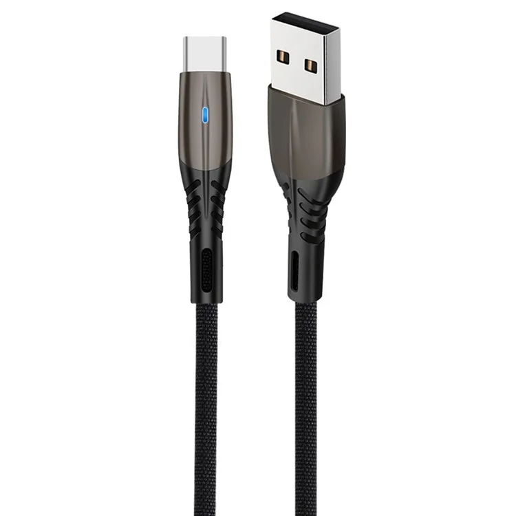 2m For Huawei USB C Devices 5A Fast Charging USB to Type-C Nylon Braided Charge Cable 480Mbps Data Transmission Wire
