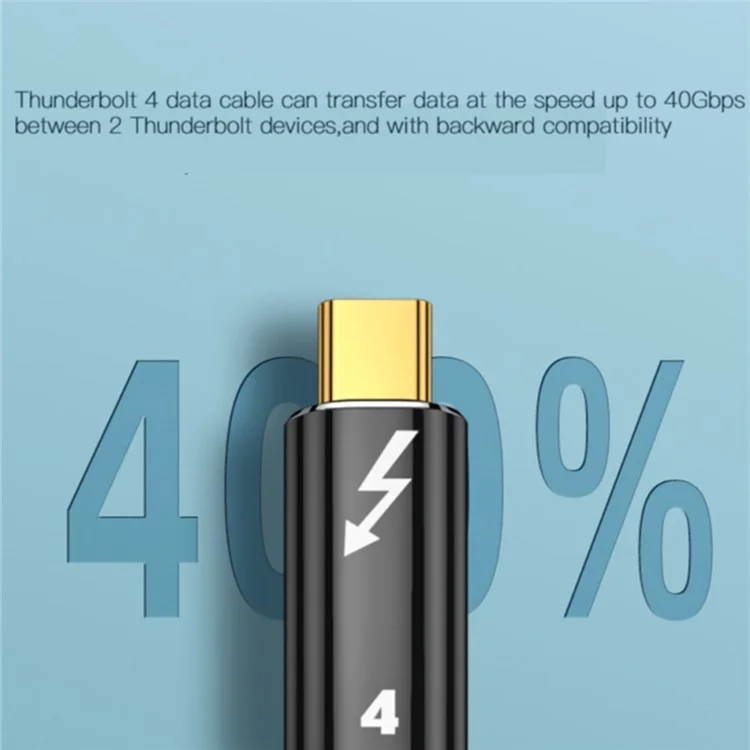 0,8 m Thunderbolt 4 USB 4 Nylon Geflochten