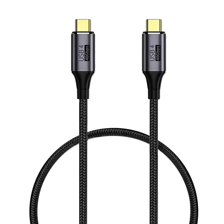 0.8m 40Gbps USB 4.0 Thunderbolt 3 Type C Data Cord 8K@60Hz PD 100W Fast Charging Cable