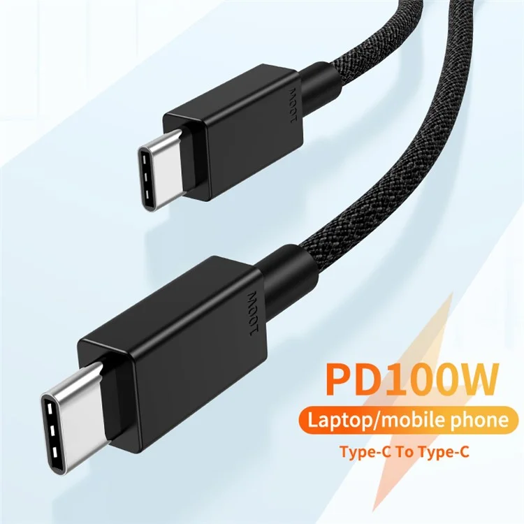 3m Type C High-speed 100W PD Charging Cable for MacBook Huawei - Black